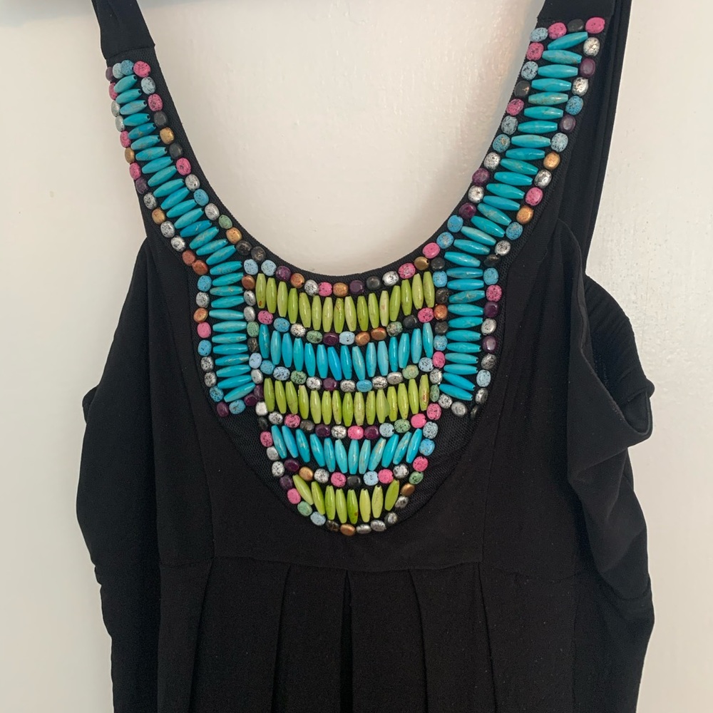 Casual Medium J.F.W. Black Beaded Maxi Dress